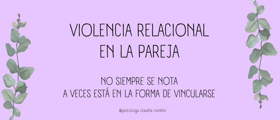 Violencia relacional en la pareja